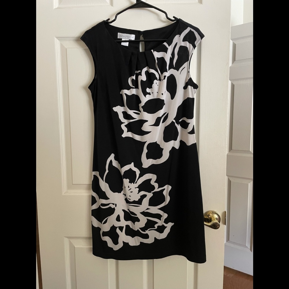 black and white dress